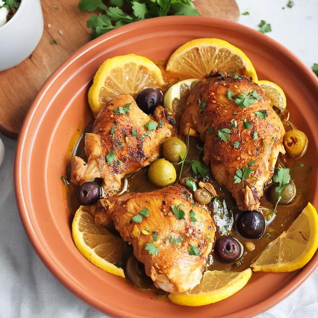 Chicken Tagine with Preserved Lemons and Olives